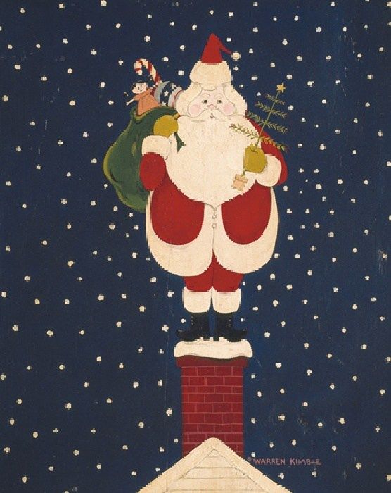 Warren Kimble Chimney Santa